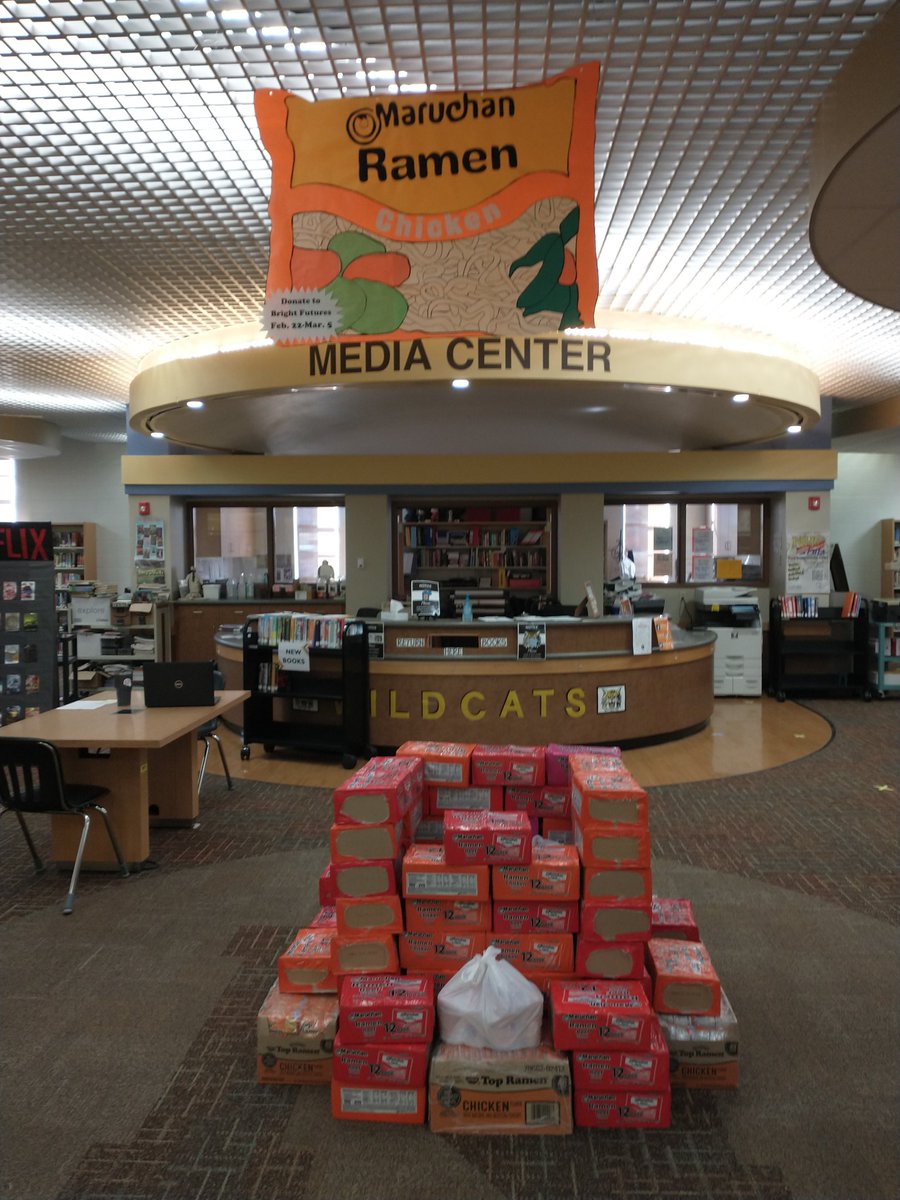 Make sure to continue bringing in ramen through the end of the week, Wildcats!!!

How it started:           How it's going: