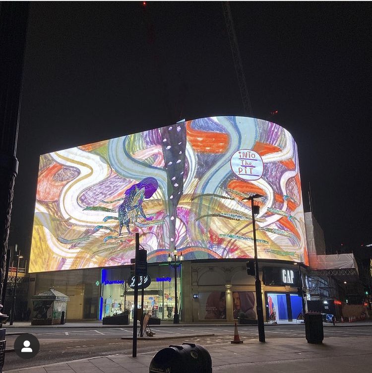 Tonight at Piccadilly Circus!!Thanks for making this happen CIRCA.art <a href="/_TheWhitechapel/">Whitechapel Gallery</a> and Collezione Maramotti. There will be 4 new animations shown on rotation at 20:21 every eve thru March