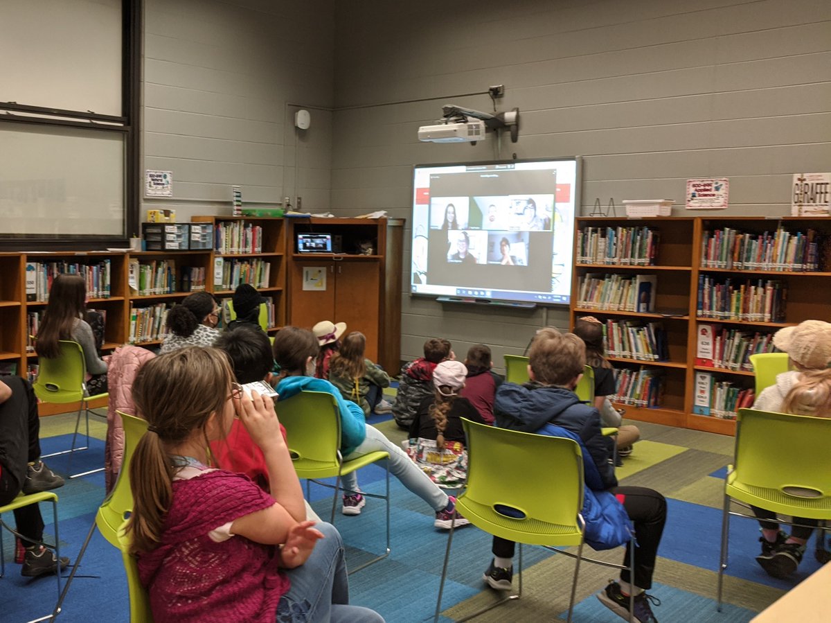 Read Across America Week kicked off at Truman today with fourth and fifth grades students having a virtual visit with the illustrators of the Babysitter's Club Graphic Novels.  So much fun! #SPSreads #spslib