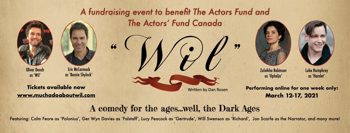 Tis lovely to find you here fair friends &amp; players of muchadoaboutwil.com <a href="/OliverDench/">oliver dench</a>  ☺️ <a href="/humphrey_luke/">luke humphrey</a> <a href="/ZuleikhaR/">Zuleikha Robinson</a> <a href="/erinkarpluk/">Erin Karpluk</a> <a href="/EricMcCormack/">Eric McCormack</a> @MrPacificMan <a href="/ColmFeore/">Colm Feore</a> <a href="/kendra_timmins/">Kendra Leigh Timmins</a> <a href="/thewillswenson/">Will Swenson</a> <a href="/andresills373/">André Sills</a> <a href="/annharada/">Ann Harada</a> @benlivingston7 #muchadoaboutwil <a href="/TheActorsFund/">presidential cartier</a>