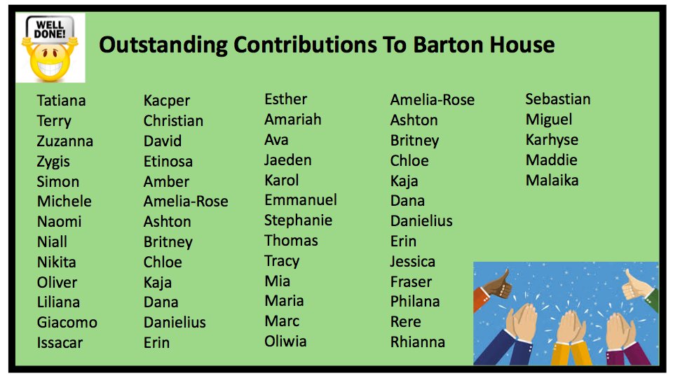 bonus_pastor's tweet photo. Congratulations to these students who have made outstanding contributions to Barton house. They have actively represented their house remotely by making great contributions to online lessons and engaging with House activities.Their house leader, Miss Arias couldn't be more proud. https://t.co/fjfV9u2A01