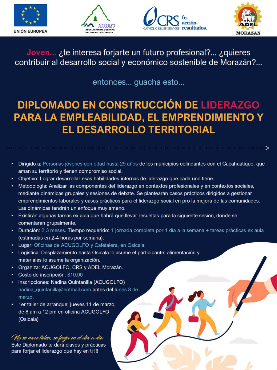 Participa en el “Diplomado en construcción de liderazgo para la empleabilidad, el emprendimiento y desarrollo territorial”.