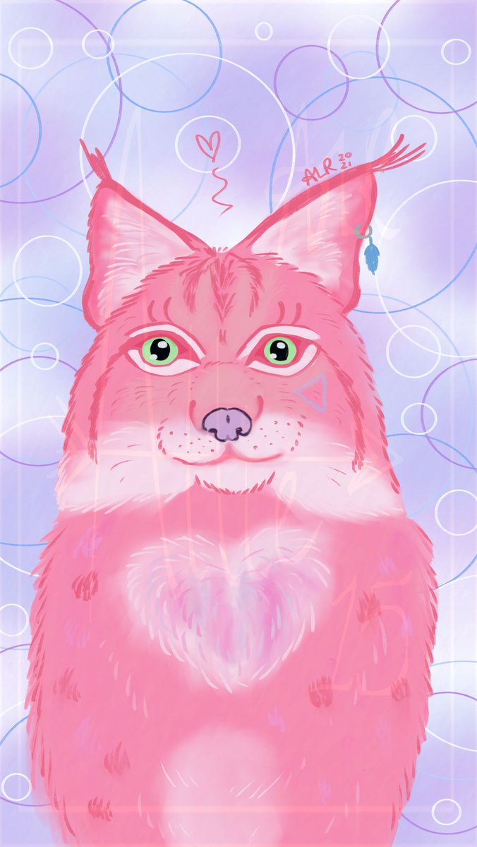AliArrow15's tweet photo. Rosewater Sass - "Lynx lynx", just a tad more pink than a real one! 

#lynxbigcat #fursona #pinkaesthetic https://t.co/pWgg3FWAM7