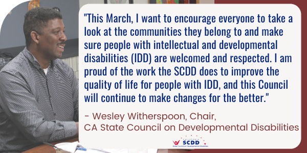 CalSCDD's tweet photo. March is recognized nationwide as Developmental Disabilities Awareness Month. State Council on Developmental Disabilities works with local and national partners to highlight inspiring stories and to raise awareness of the barriers that persist in the community.  #DDawareness2021 https://t.co/DQ6sGNh6tX