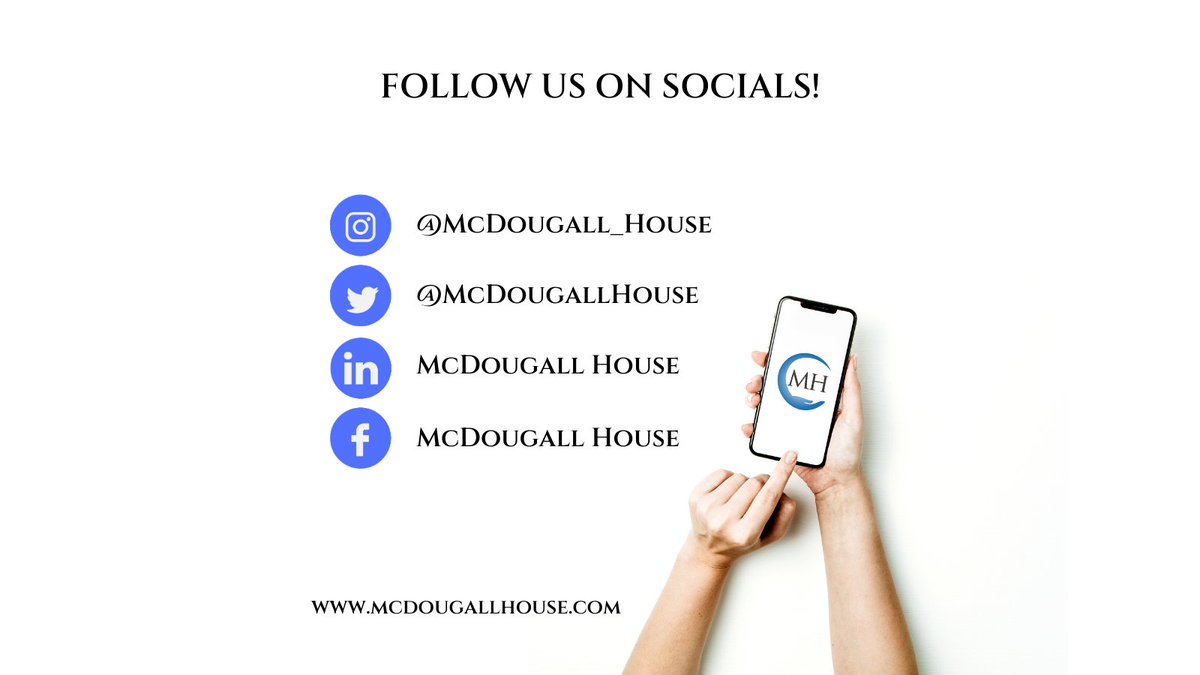 Check us out on your favourite social media channel to stay up-to-date on what is happening at McDougall House. #socialmedia #supportrecovery #womeninrecovery
