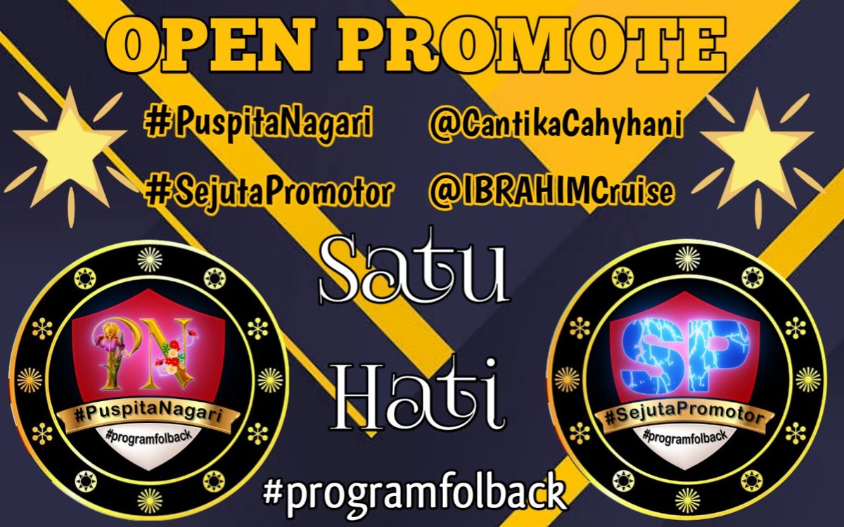 CantikaCahyhani's tweet photo. 💝 OPEN PROMOTE TANDEM 💝
#PuspitaNagari
#SejutaPromotor

Persahabatan itu motivasi dan inspirasi
Bukan hanya gengsi dan basa basi

Follow👇🏻
@CantikaCahyhani
@IBRAHIMCruise

🔃 💖 Reply : SATU HATI #programfolback

Cc
@TheArieAir
@wiwikherma
@WiroSablengKW
@RestuAndara99
@R21Wid https://t.co/S6babKBDlG