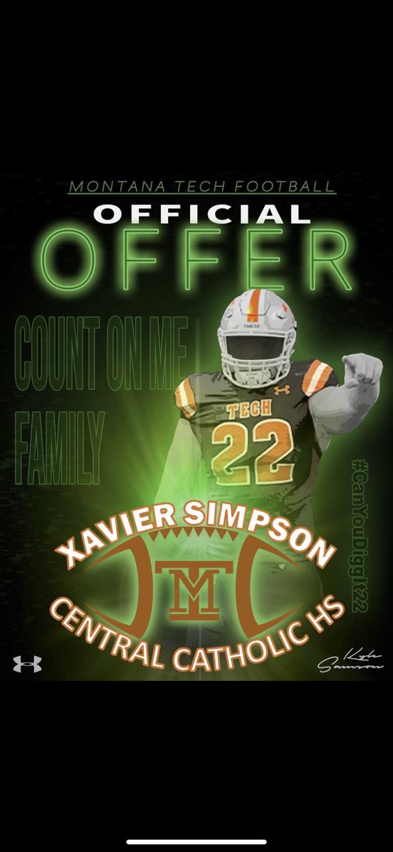 thankful to receiver an offer from Montana Tech!!🙏🏾 #family #countonme #canyoudiggit22 <a href="/CoachAndersonMT/">Khalin Anderson</a> <a href="/MonTechFootball/">Montana Tech Football</a>