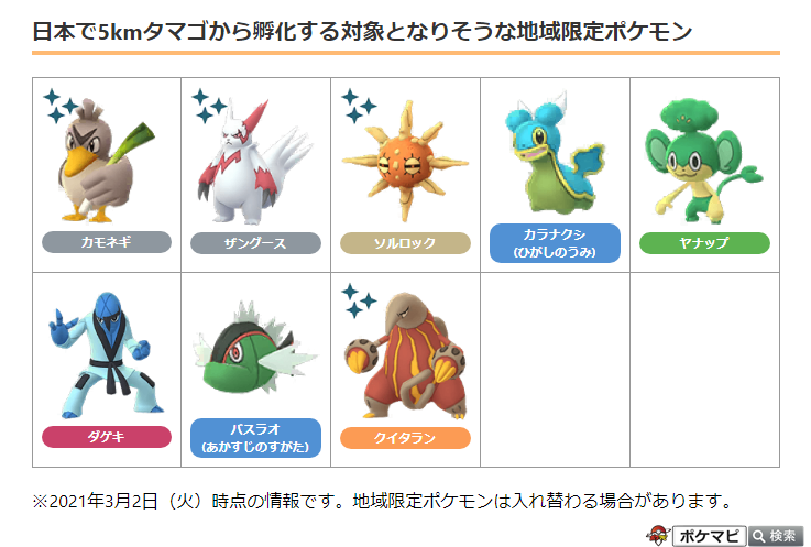 توییتر ポケモンgo攻略情報 ポケマピ در توییتر レジェンドシーズン期間中にタマゴから孵化するポケモンが発表されています 開催期間 日本時間21年3月1日 月 朝8時 21年6月1日 火 朝10時まで 5kmタマゴから孵化する地域限定ポケモンは未発表ですが