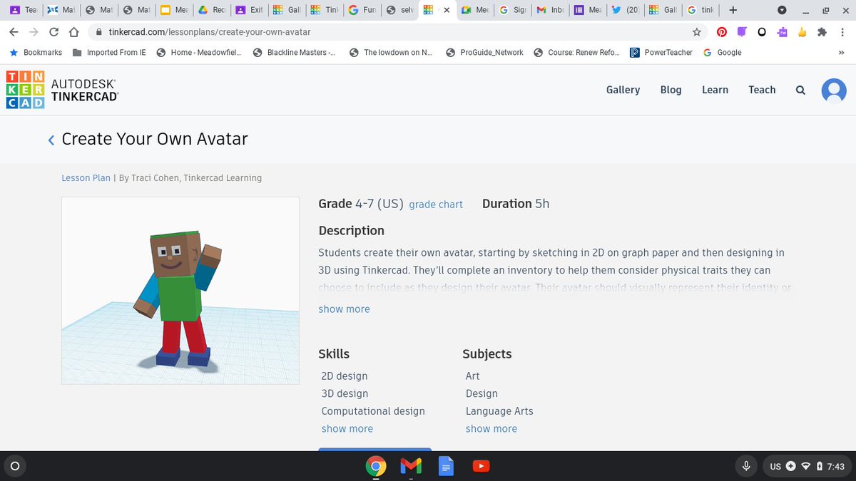 trish_nakpil's tweet image. Looking forward to getting my students to tinker with Tinkercad. Lots of possibilities for use in my class including 3D design, Circuits, and Codeblocks. @alreyner #msvu_tech @tinkercad