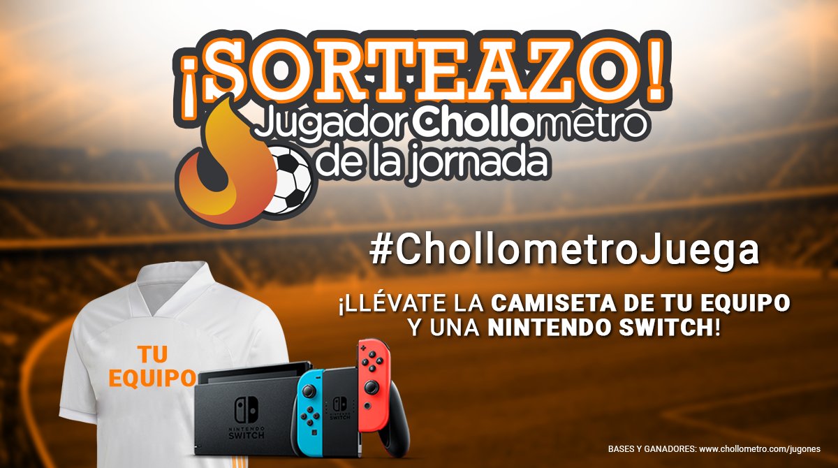 elchiringuitotv's tweet photo. 🔥  ¡SORTEO! 🔥 

¡Llévate una Nintendo Switch y la camiseta de tu equipo! Solo tienes que:

🔁 Hacer RT
📝 Responder cuál ha sido para ti el Jugador Chollo de la jornada usando #ChollometroJuega

Mañana diremos ganador (Solo para residentes en España) https://t.co/XClBrN29v3