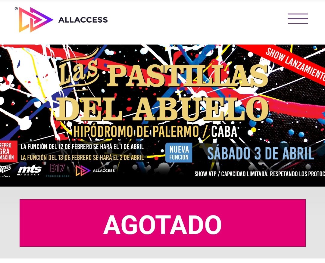 InfoPastillera's tweet photo. Función del sábado 3 de abril totalmente agotada.
Muy pronto info sobre más fechas... https://t.co/mQ09whSuf8