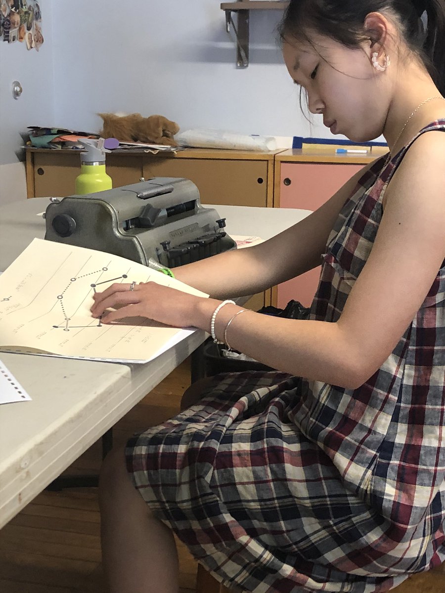 VISTASEd's tweet photo. The braille challenge is only one week away. Need to spotlight our contestants. We welcome back Madeline Mau for her second New Jersey regional braille challenge. She did so well last year that she won first place. This year she’s preparing using practice tests. Good luck. https://t.co/jgsGgfQQyC