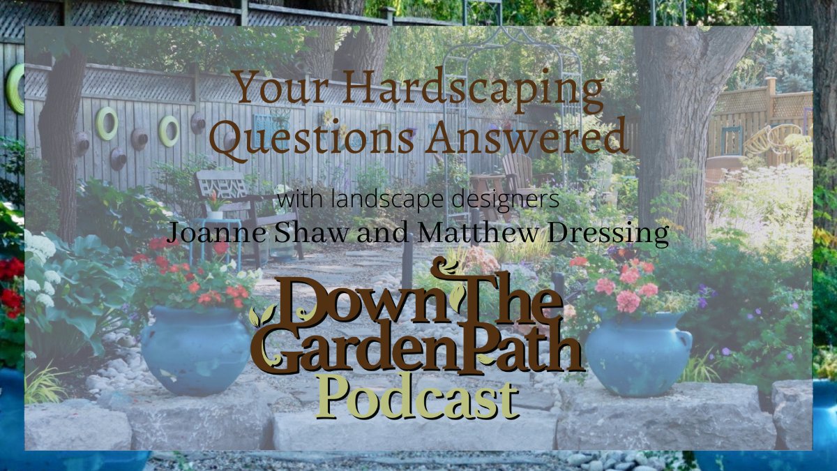 NatAffinity's tweet photo. 'Down the Garden Path' is going live on https://t.co/mfmXmwSOtg answering to discuss all your hardscaping questions.  Whether you're doing it yourself or wondering what makes a good contractor, we've got your answers!

#landscapedesign #hardscaping #landscapeconstruction #DTGP https://t.co/VDvEddci63