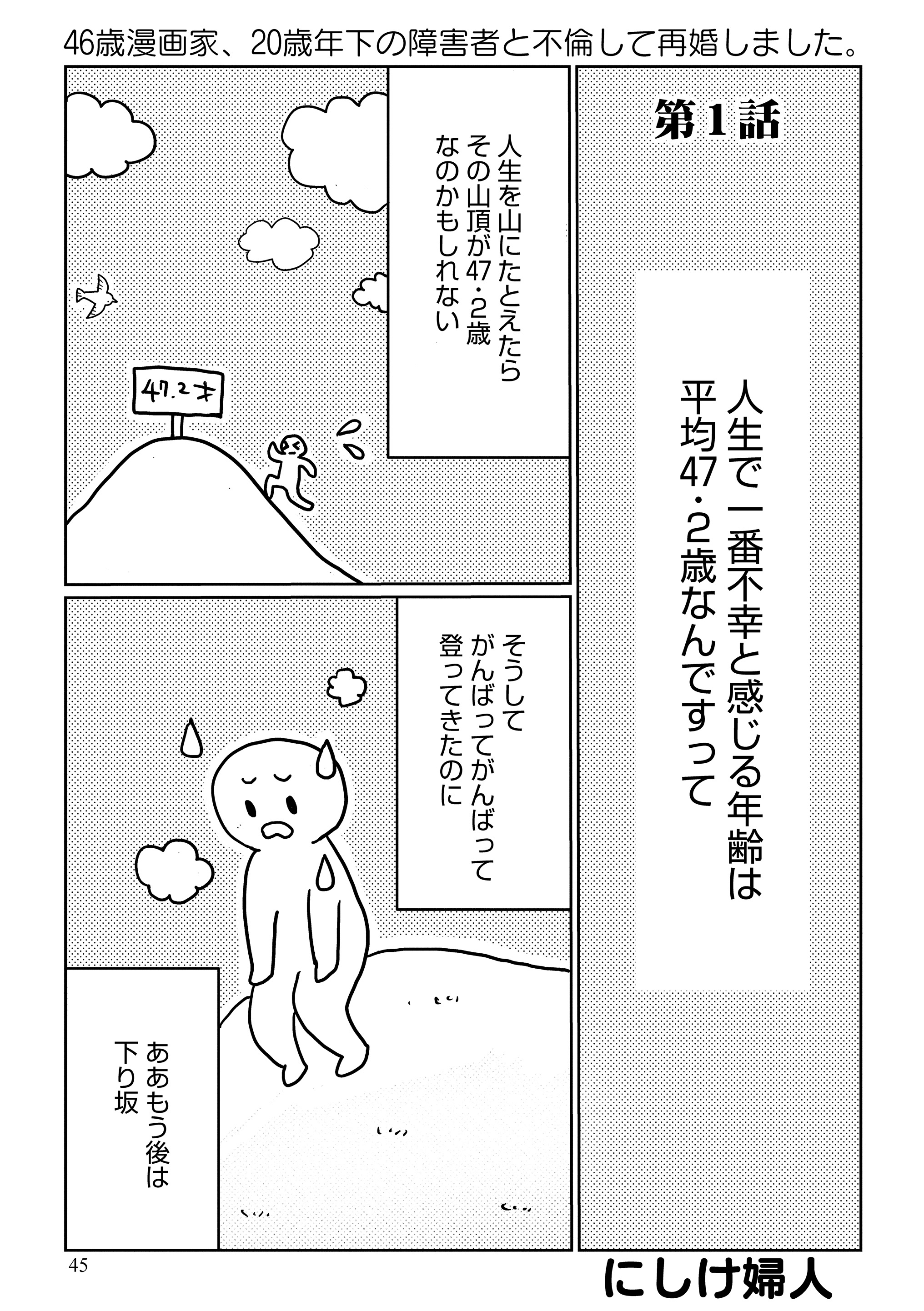 ぶんか社チーム4コマ 絶賛発売中 た んと読めるコミック誌 Comicタント Vol 1 5 衝撃の新連載 46歳 漫画家 歳年下の障害者と不倫して再婚しました にしけ婦人 先生 パワーワードだらけの強烈すぎるタイトル 人生の転機はいつ訪れる