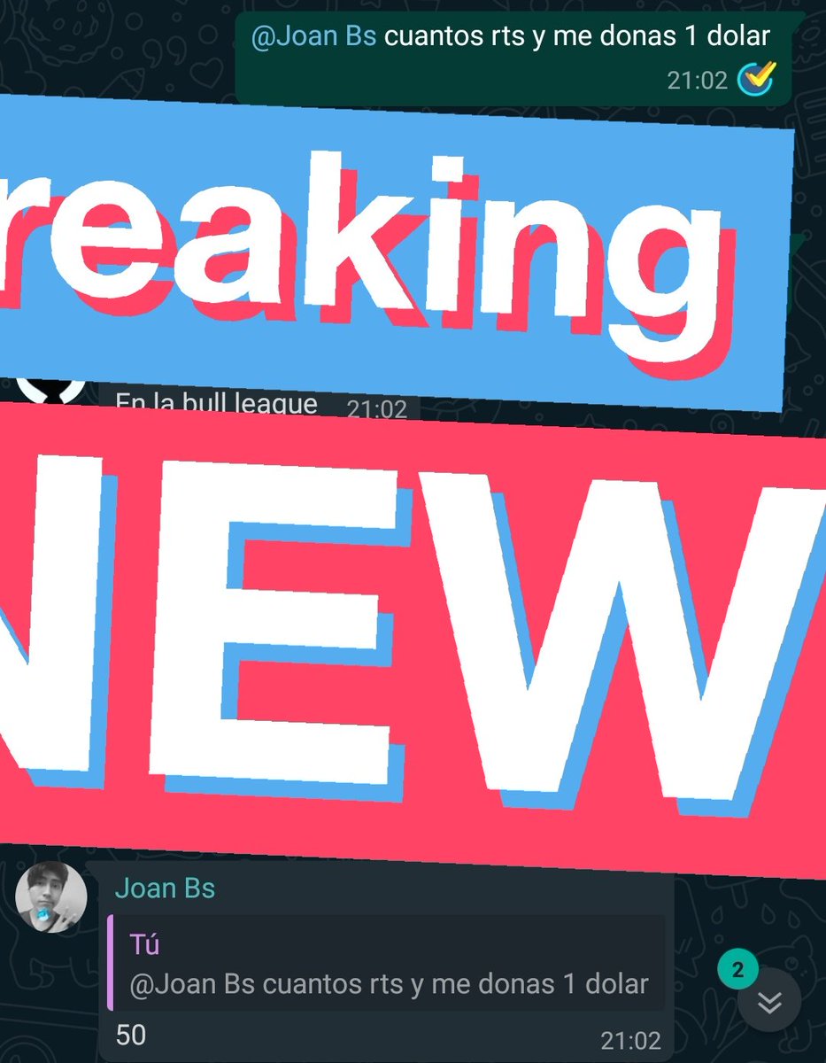 50 rts y el fan de @Joan17_Stq me dona la maravillosa e increible cifra de 1 dolar. Ayuden petes