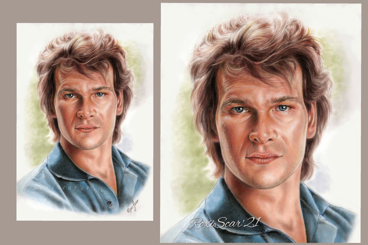 Disegnando Patrick Swayze. Ritratto a matita.
Patrick Swayze - portrait. Color pencil drawing by RoxiScar.
Fan art #PatrickSwayze #patrickswayzefanart #dirtydancing #ghost #pointbreak #roadhouse #art #artwork #drawing #portrait #disegno #ritratto