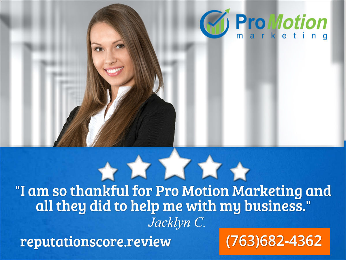ProMotionMktg's tweet image. 5 Star: Jacklyn C. &quot;I am so thankful for Pro motion marketing and all they did to help me with my business....&quot; bit.ly/2NvTPl9