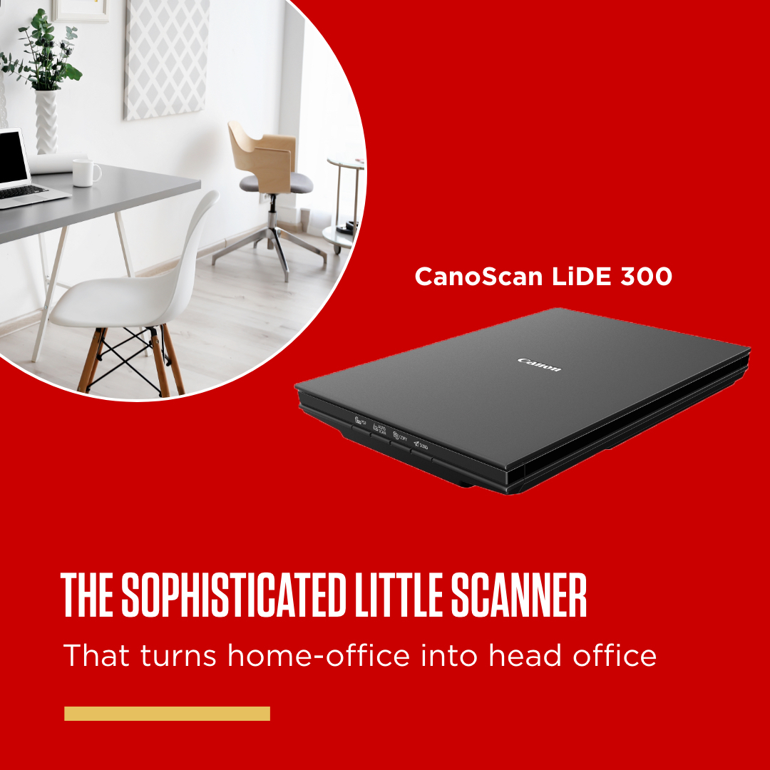 Sydøst bjælke format Canon South Africa on Twitter: "Working from home never looked this good!  The Canon CanoScan LiDE 300 scanner is stylish, compact and lightweight,  for sophisticated image processing at the touch of a