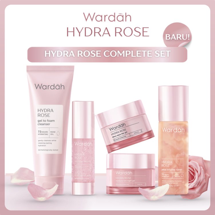 Wardah hydra rose gel to foam cleanser