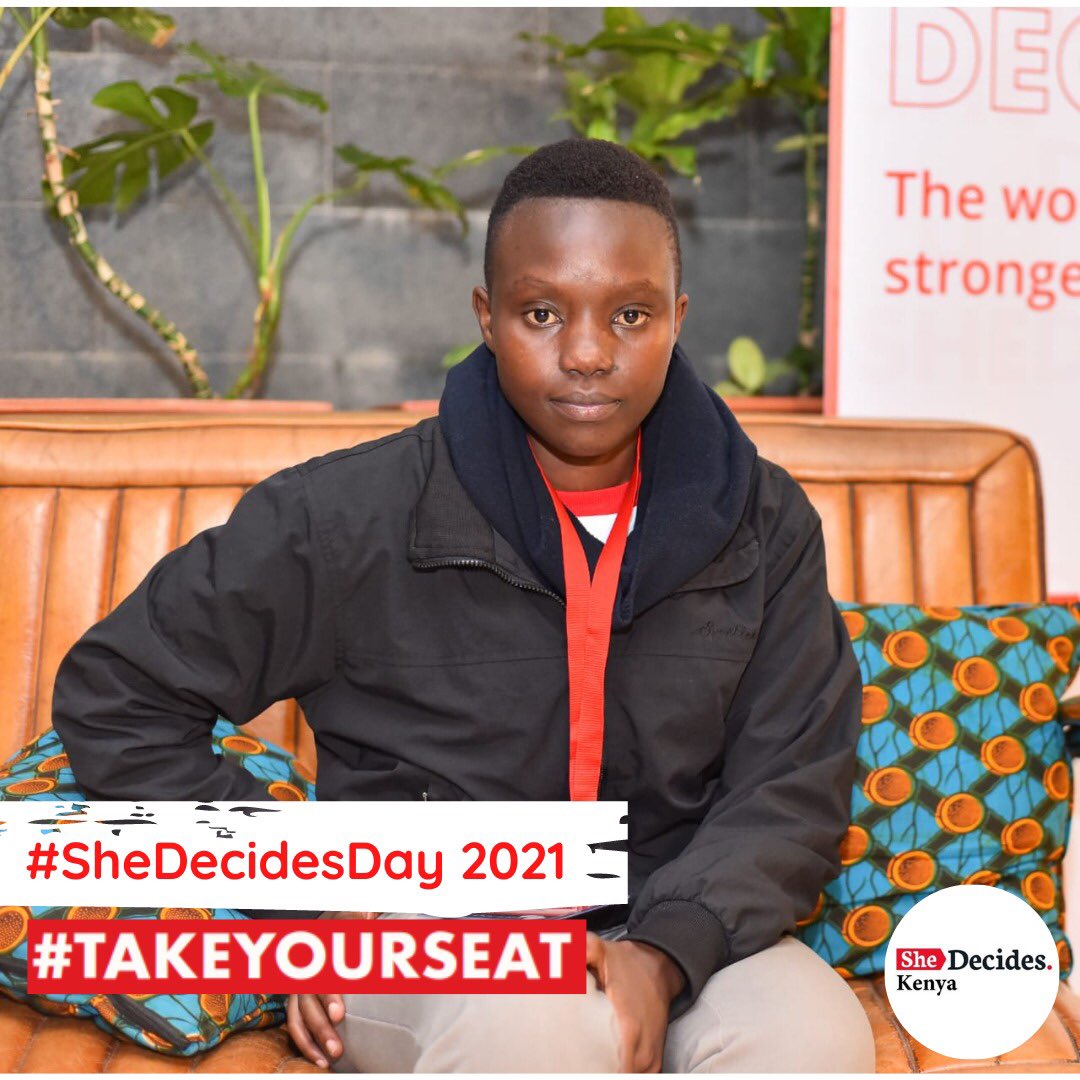 Good morning and Happy #SheDecidesDay2021 ♥️🎉

2021 theme is #TakeYourSeat 🔥.

@fahe_k  I am taking my seat at the table to talk about LGBTIQ 🏳️‍🌈 community.
We need to talk about LGBTQ because they too are a community with sexual and reproductive health needs.

<a href="/SheDecidesGFI/">SheDecides</a>