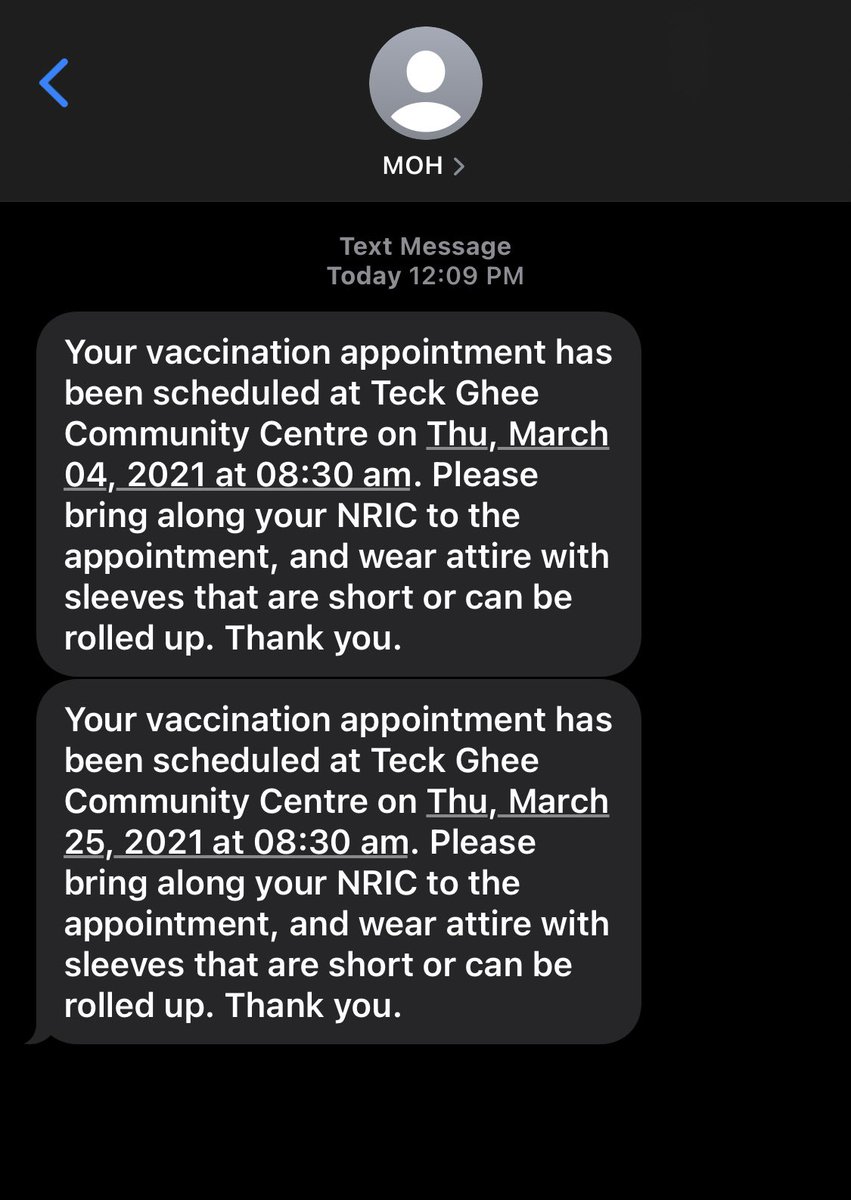 コロナワクチン予約してないのに、ワクチン接種日程がMOHから送られてきた。
これは偽物？