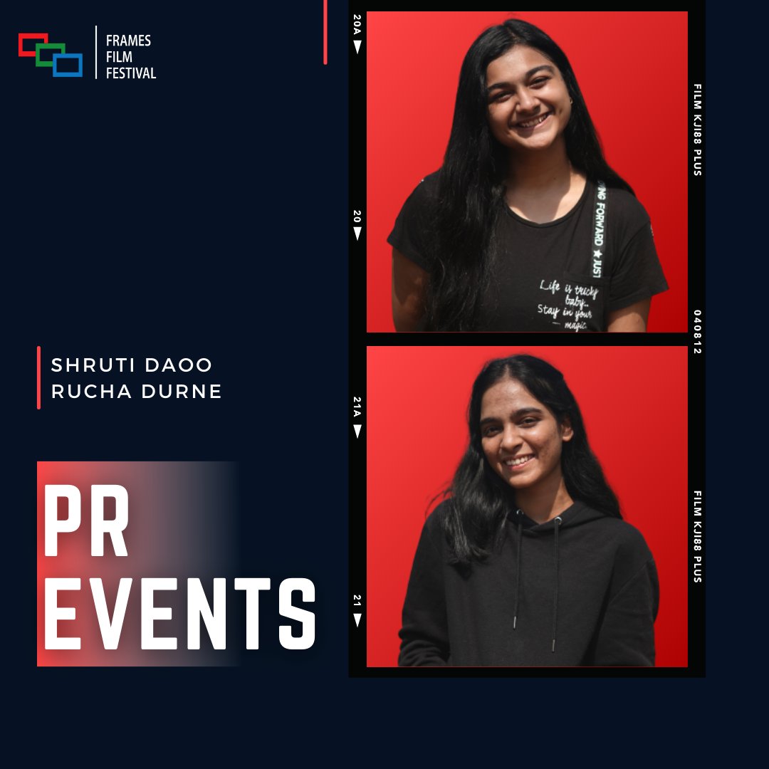 framesfilmfest's tweet photo. We organize events, keeping our audience engaged and interested in FRAMES. 
Introducing the official heads of Team PR Events
• Shruti Daoo
• Rucha Durne
#Frames2021 #FramesFilmFestival #18thFrames https://t.co/SUnVV63Z3k