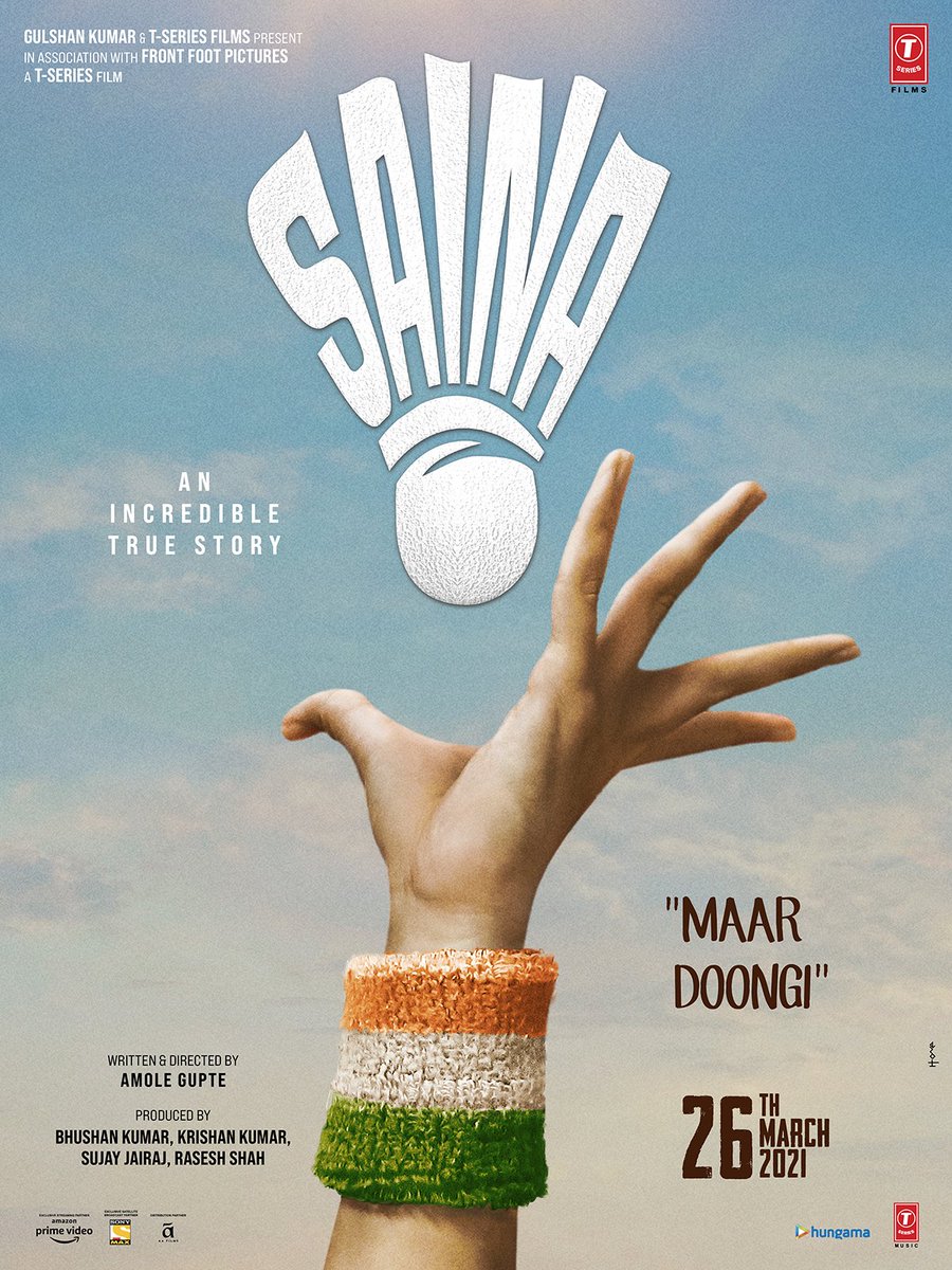 Presenting the inspiring story of one of India’s greatest athletes, #Saina. In cinemas on 26th March.

<a href="/ParineetiChopra/">Parineeti Chopra</a> <a href="/NSaina/">Saina Nehwal</a> #AmoleGupte @Manavkaul19 <a href="/eshannaqvi/">Eshan Naqvi</a> #BhushanKumar <a href="/deepabhatia11/">deepa bhatia</a> @sujay_jairaj <a href="/raseshtweets/">Rasesh Shah</a> #KrishanKumar <a href="/AmaalMallik/">Amaal Mallik</a> <a href="/manojmuntashir/">Manoj Muntashir Shukla</a> <a href="/kunaalvermaa77/">KUNAAL VERMAA</a>