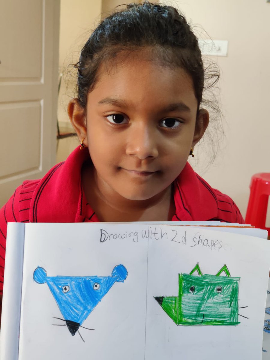 SAI_Edu_In's tweet image. To make learning more fun and interesting our students were urged to draw any two animals using different 2D shapes in their drawing copy. 
This activity enhanced their visual skill, fine motor skill, logical skill and naturalistic skill. 
#interestingactivity
#visualskill