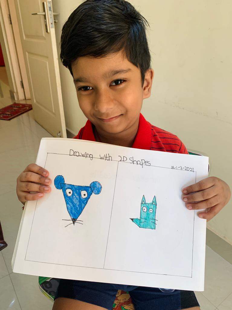 SAI_Edu_In's tweet image. To make learning more fun and interesting our students were urged to draw any two animals using different 2D shapes in their drawing copy. 
This activity enhanced their visual skill, fine motor skill, logical skill and naturalistic skill. 
#interestingactivity
#visualskill