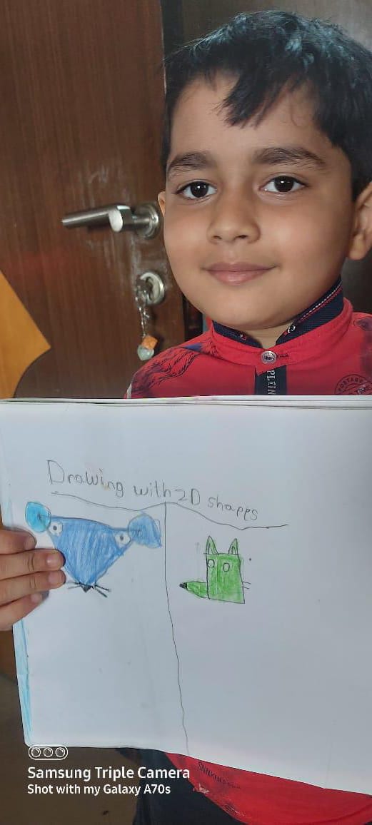SAI_Edu_In's tweet image. To make learning more fun and interesting our students were urged to draw any two animals using different 2D shapes in their drawing copy. 
This activity enhanced their visual skill, fine motor skill, logical skill and naturalistic skill. 
#interestingactivity
#visualskill