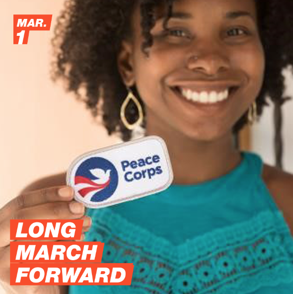 Thank you JFK for creating <a href="/PeaceCorps/">Peace Corps</a> 60 years ago by asking “not what your country can do for you, but what you can do for your country,” and inspiring some 250,000 volunteers in 141 countries in the #LongMarchForward. In a post-pandemic world, we need you more than ever.