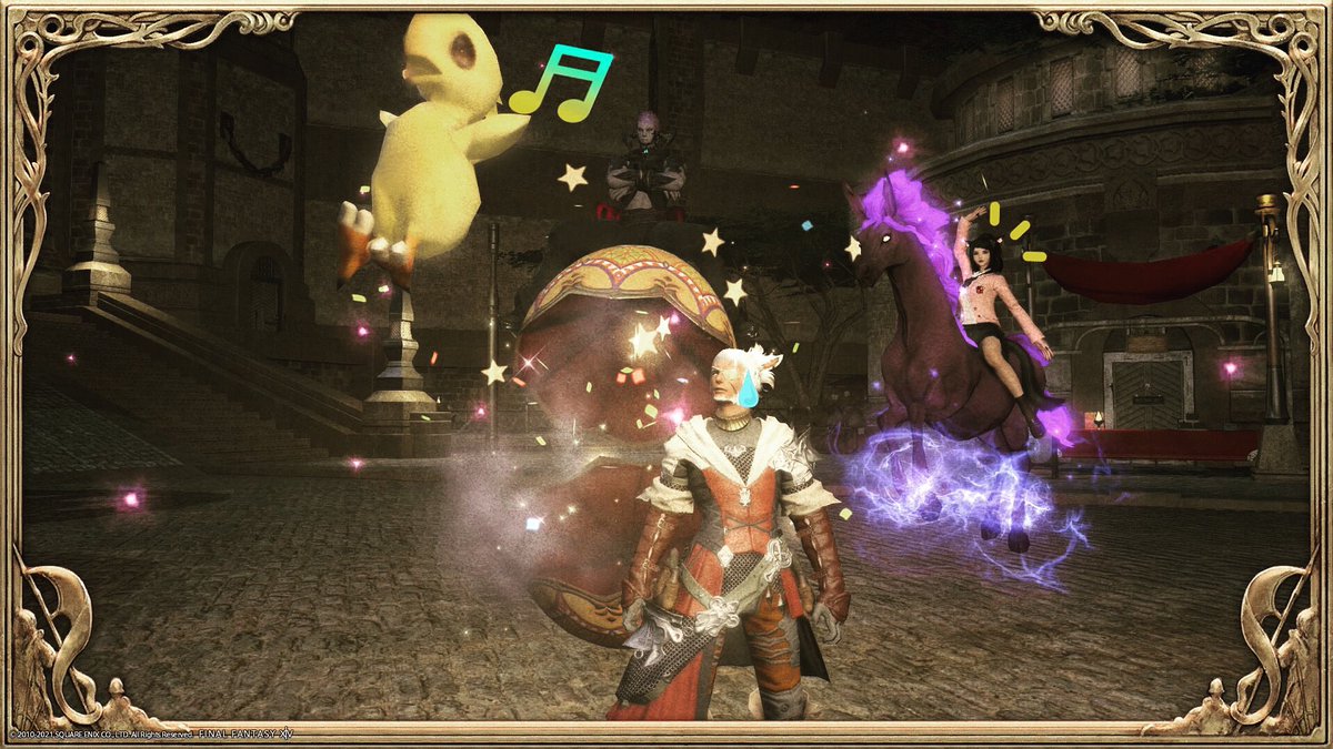 QuestTheGamer's tweet photo. Y’all know the vibes! ITS MASSIVE MONDAY ! At 10pm EST me and gang return to Eorzea to relinquish the dark in the name of the light !! And I will get my dam Chocobo tonight on GANG lmfao y’all come hang out and crack jokes with us 😂💯 #LinkInBio #FFXIV #SupportSmallStreamers https://t.co/JLS34QLIzR