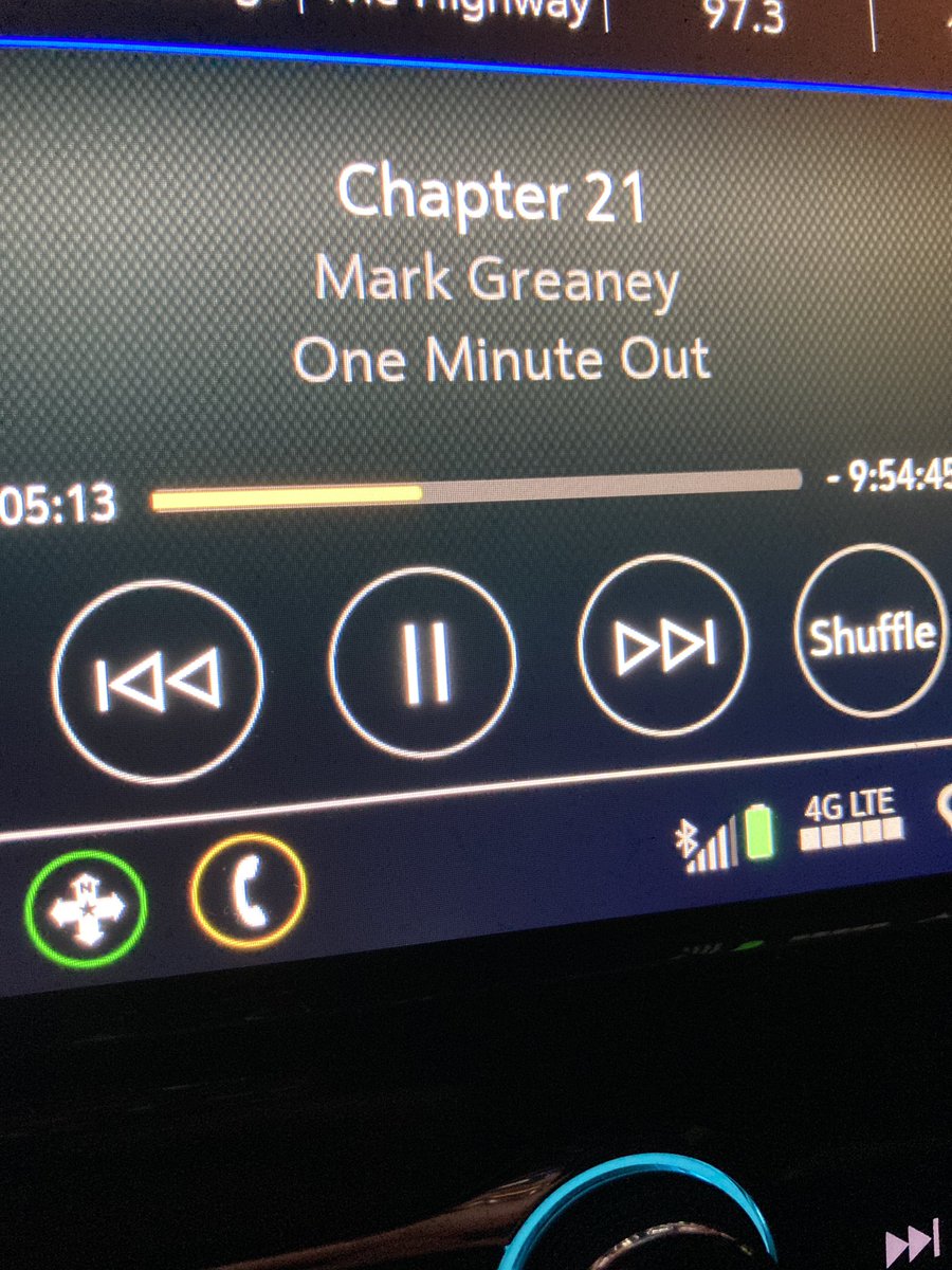 mlcarter34's tweet photo. Listening to #OneMinuteOut by @MarkGreaneyBook on the ride home https://t.co/qbAoHnBtyZ
