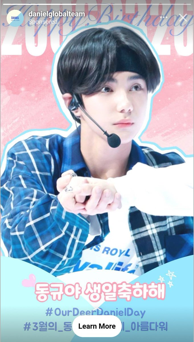 Our first Birthday Instagram ad has already been posted 💙 It can be viewed in many countries worldwide and will be up for the whole week of March.

More ads for our Daniel will soon be posted! 

#3월의_동규가_이렇게_아름다워
#OurDeerDanielDay