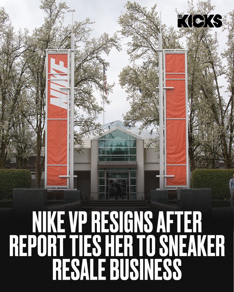 Nike VP & GM Ann Hebert steps down after Bloomberg Businessweek cover story ties her to son’s sneaker resale business. She oversaw the North America region and SNKRS app, according to Complex. More details in the B/R app.