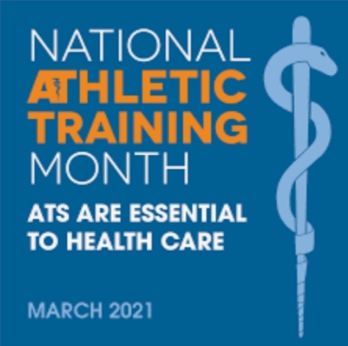 AW_SportsMed's tweet photo. Happy NATM! In the past year, athletic trainers have shown their versatility by fighting a global pandemic, providing a safe environment for our student athletes, and continuing daily ATC care. #NATM2021 #WeAreHealthCare #EssentialToHealthCare #SidelinestoFrontlines https://t.co/UC480ZEvlj