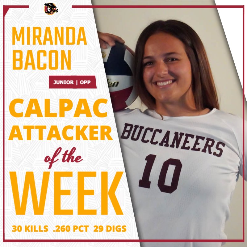park_vb's tweet photo. Congratulations to @mirandabaconnn, @mandyjono, and Jen Lauer on their respective Cal Pac awards this week. #GoBucs https://t.co/q4aaURClc8