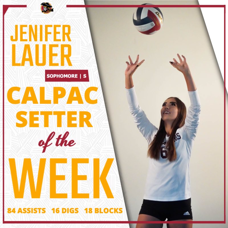 Congratulations to <a href="/mirandabaconnn/">Miranda Bacon</a>, <a href="/mandyjono/">Amanda Jonovich</a>, and Jen Lauer on their respective Cal Pac awards this week. #GoBucs