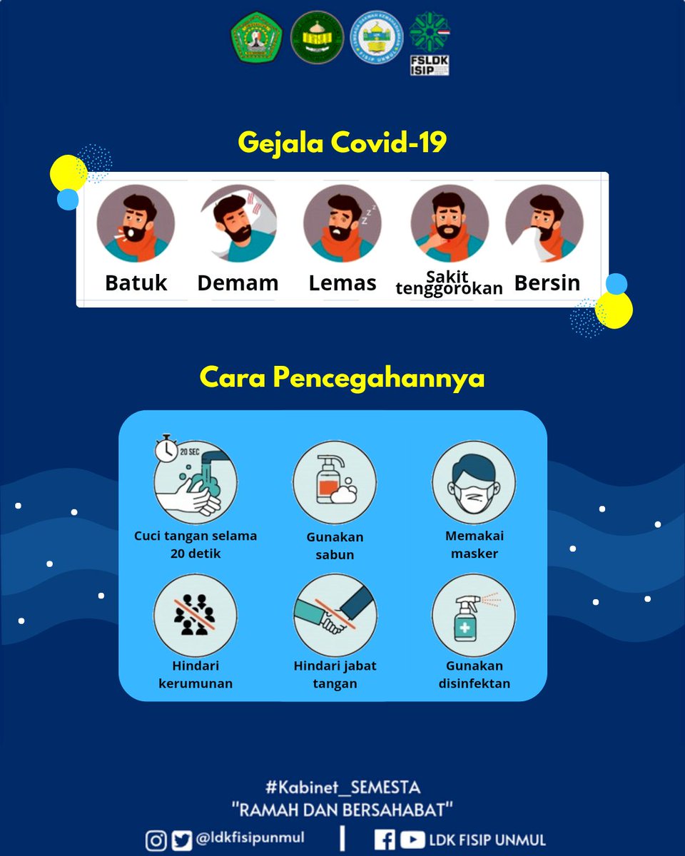 {Gejala dan Pencegahan Covid-19}

Halo temen2 👋🏻, coronavirus atau virus corona merupakan keluarga besar virus yang menyebabkan infeksi saluran pernapasan atas ringan hingga sedang, seperti penyakit flu.