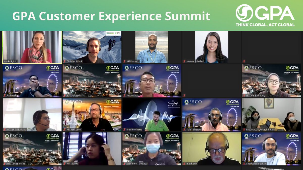 GPA recently held their Customer Experience Virtual Summit, with 135 staff members from GPA Regional Business Units attending to share knowledge on how to better serve customers. 

#GPA #thinkgpa #avtweeps #thinkglobalactglobal #customerjourneymapping #customerexperience
