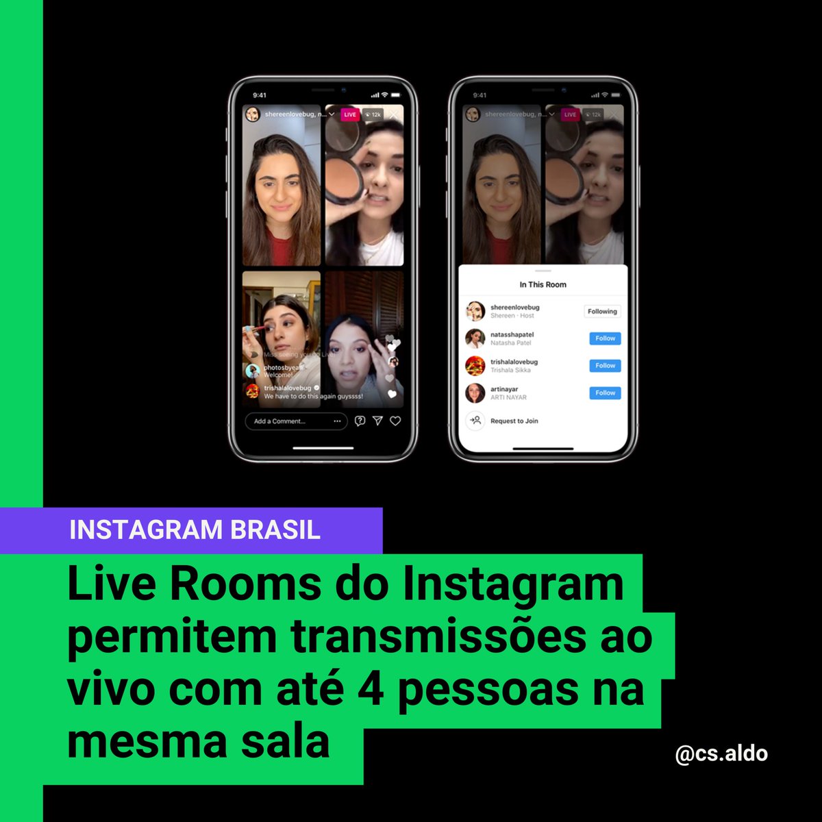 aldoduende's tweet photo. Agora é possível adicionar três participantes nas lives do instagram. Estou pensando em utilizar a função na live das terças🤔. 

#TrocandoIdéiasCS
 Todas as terças feiras é dia de Live no meu Instagram. https://t.co/RuQi2hW5ZR