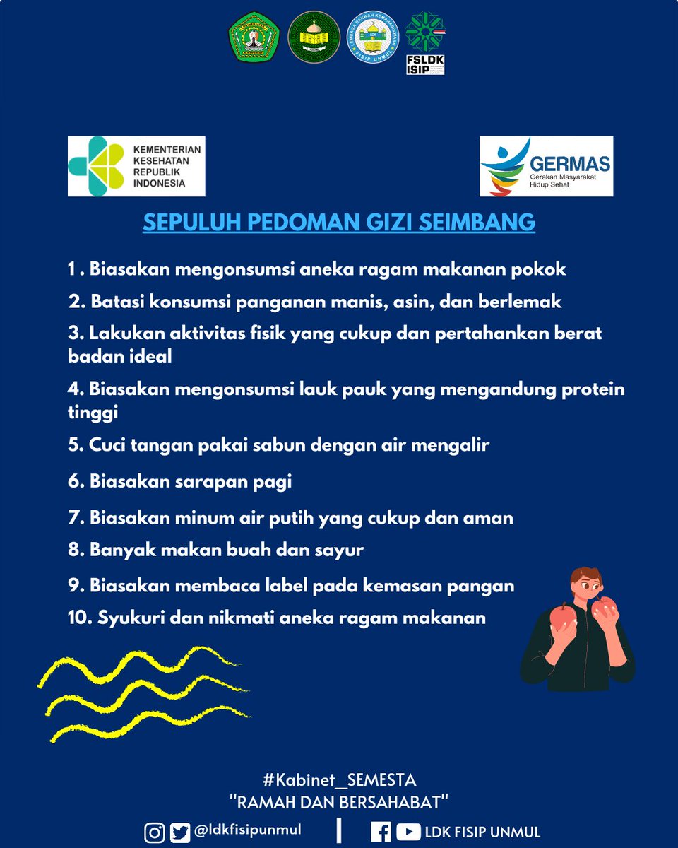 {Selamat Hari Gizi Nasional}

Tau ngga Sob,❔ peringatan HGN merupakan momentum penting dalam menggalang kepedulian dan meningkatkan komitmen dari berbagai pihak untuk bersama membangun gizi menuju bangsa sehat berprestasi melalui gizi seimbang dan produksi pangan berkelanjutan,