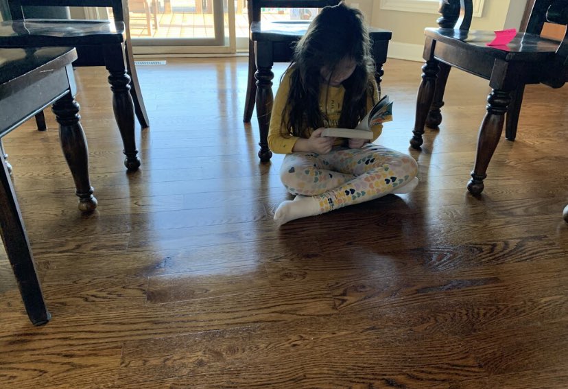 DarciMarek's tweet photo. March is Reading Month fun...read under a table! 📖
#EscapefromMrLemoncellosLibrary
@DES_Vikings https://t.co/0f7TTA0rAN