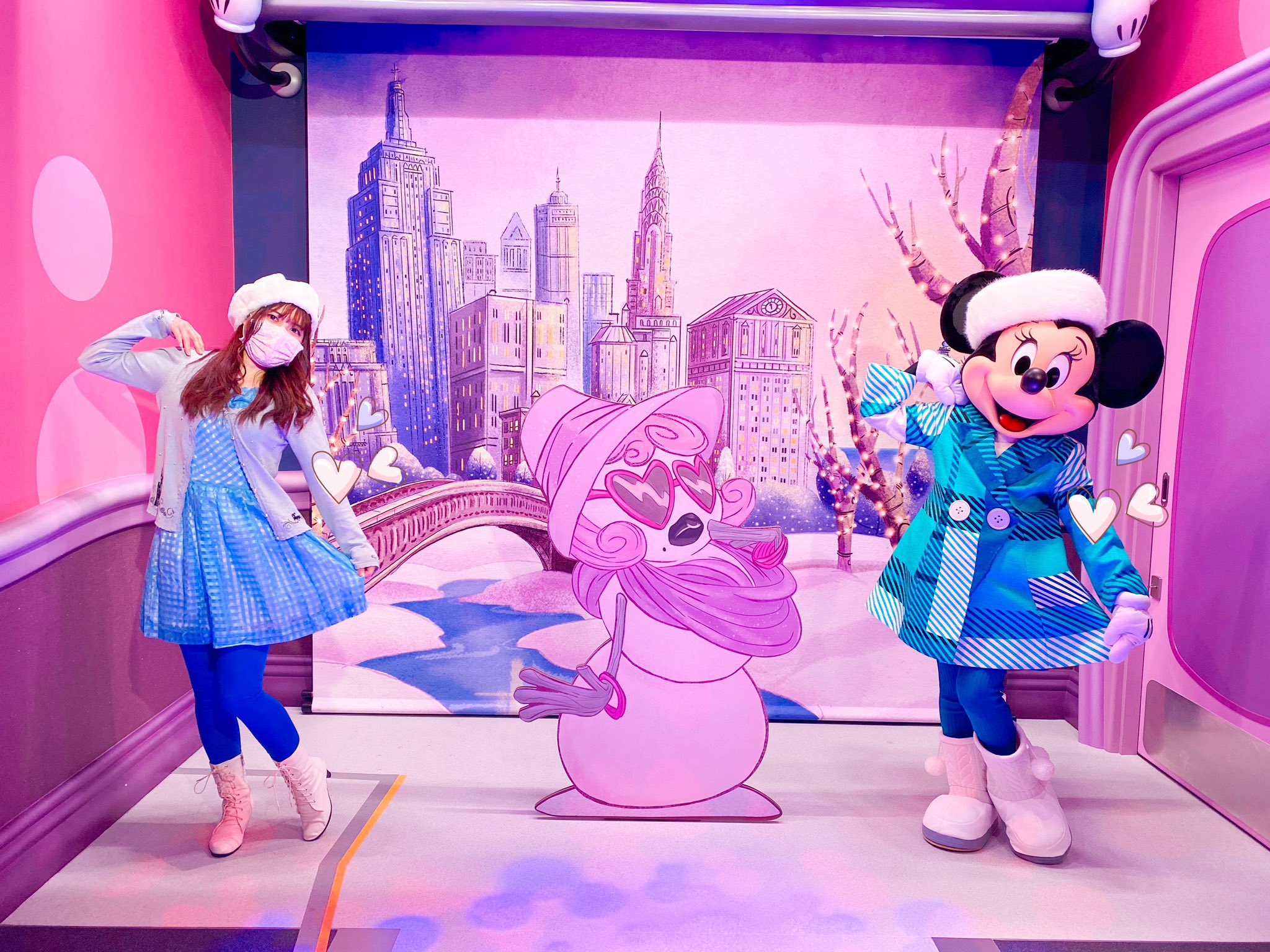 秋服ミニー　dハロ　ミニーマウス　バウンドコーデ 𝗠𝗶𝗻𝗻𝗶𝗲 𝗠𝗼𝘂𝘀𝗲🐭🎀❤️ 𝗕𝗼𝘂𝗻𝗱 𝗢𝘂𝘁𝗳𝗶𝘁