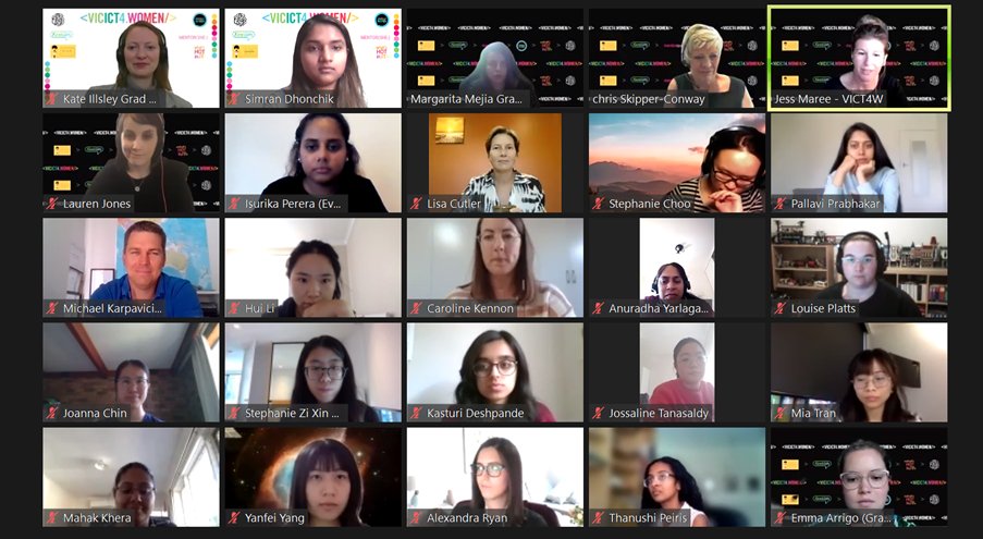 VICT4W's tweet photo. Last Wednesday, we had the Kick-Off for our GradGirls program. We briefly heard from our sponsors, @CutlerCoaching ran a workshop on goal setting and Lou Zoanetti ran a workshop on the elevator pitch.
Looking forward to more exciting events! #womenintech #gogradgirls #gradgirls https://t.co/Fo9Uq8fFD6