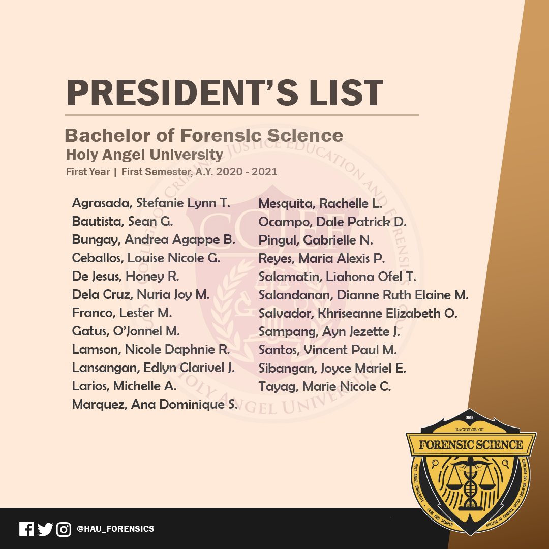 HAU Bachelor of Forensic Science tweet media