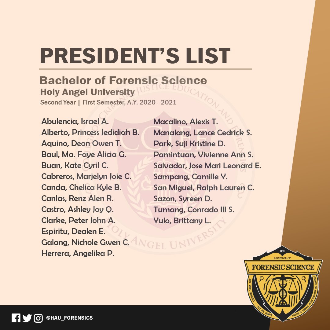 HAU Bachelor of Forensic Science tweet media