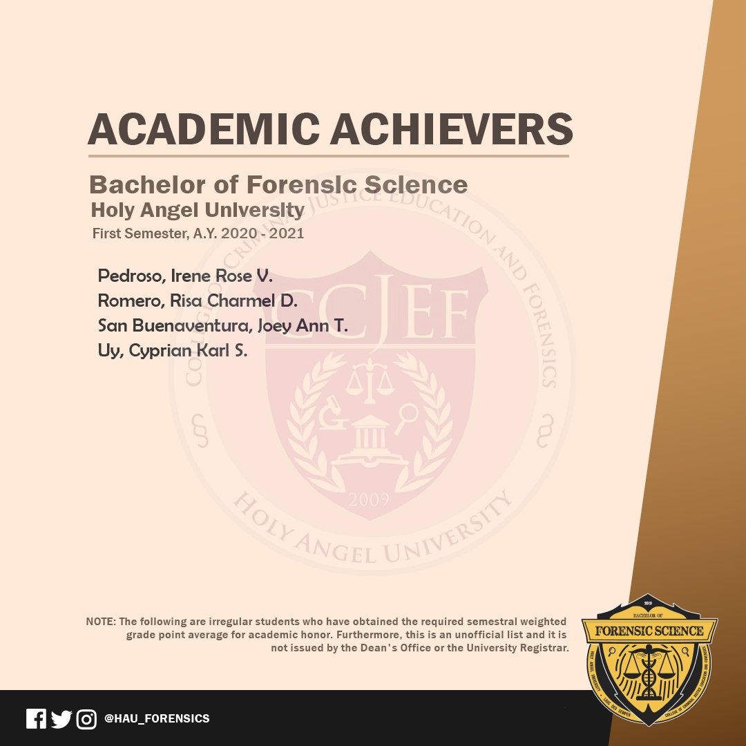 HAU Bachelor of Forensic Science tweet media