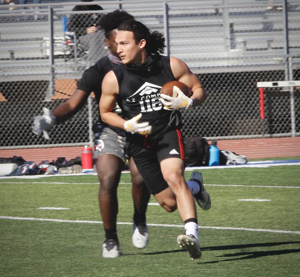 Had an amazing experience at the <a href="/arizonacombine/">Arizona Combine</a> event! Thank you <a href="/CoachPerrone/">Coach Perrone (My Recruits)</a>  @ParkerBroncsFB for the opportunity! We’re striving forward 🏈