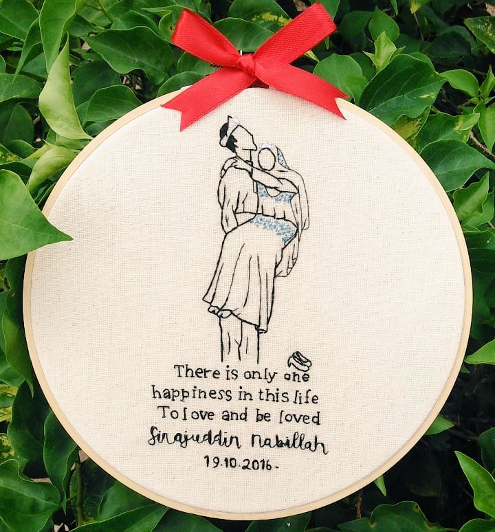 “To love is nothing. To be loved is something. But to be loved by the person you love is everything.” – Unknown

COMMISSION
Portrait Embroidery with quotes 7'

#embroiderydesign #embroideryhoop #embroideryhoopart #embroiderymalaysia #embroidery #embroiderykedah